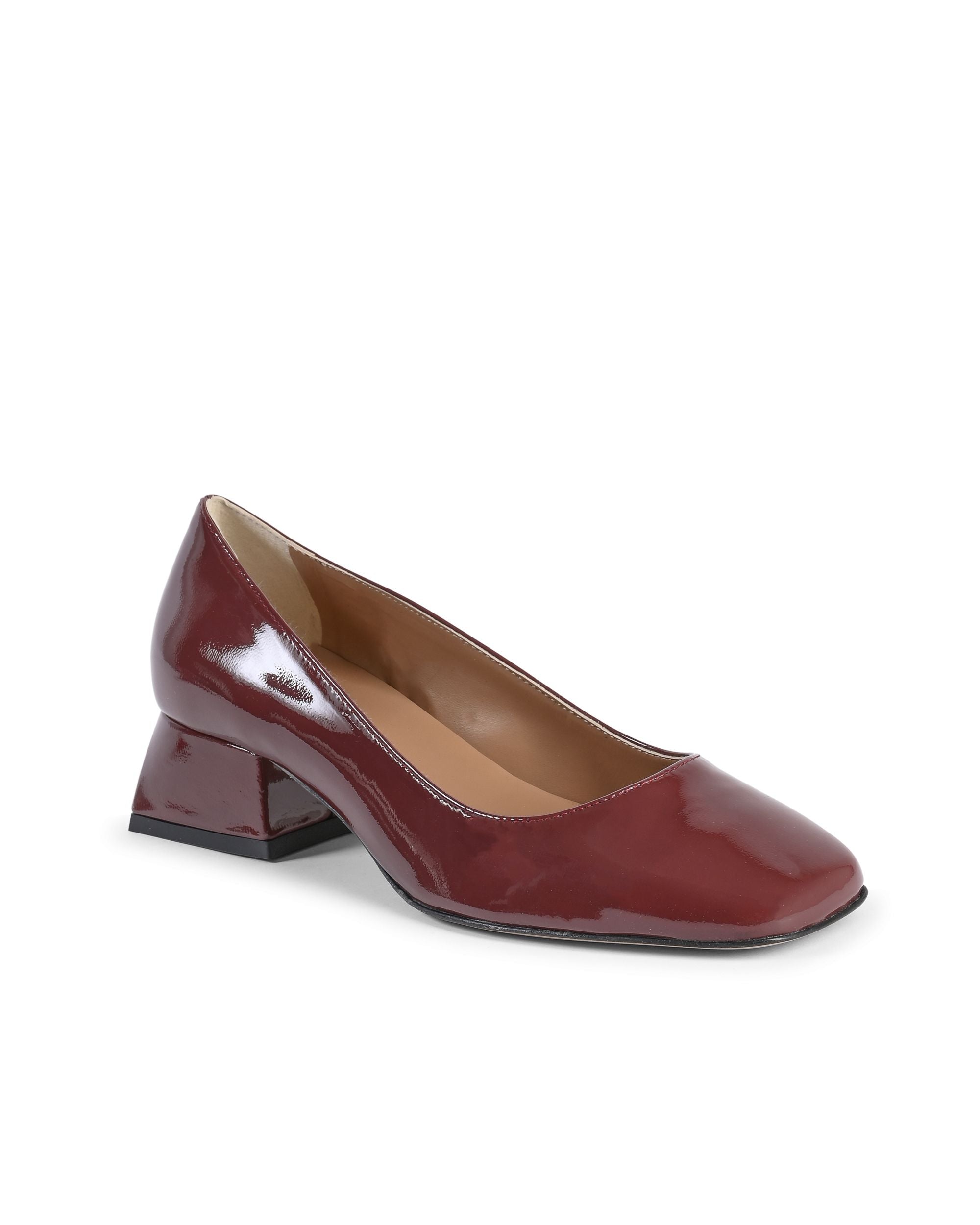 19V69 Italia Womens Heeled Ballerina SOFIA VERNICE BORDEAUX