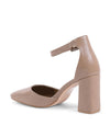 19V69 Italia Womens Ankle Strap Pump Beige HLL0127 BEIGE