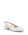 19V69 Italia Womens Slingback Ballerina White V81831 WHITE