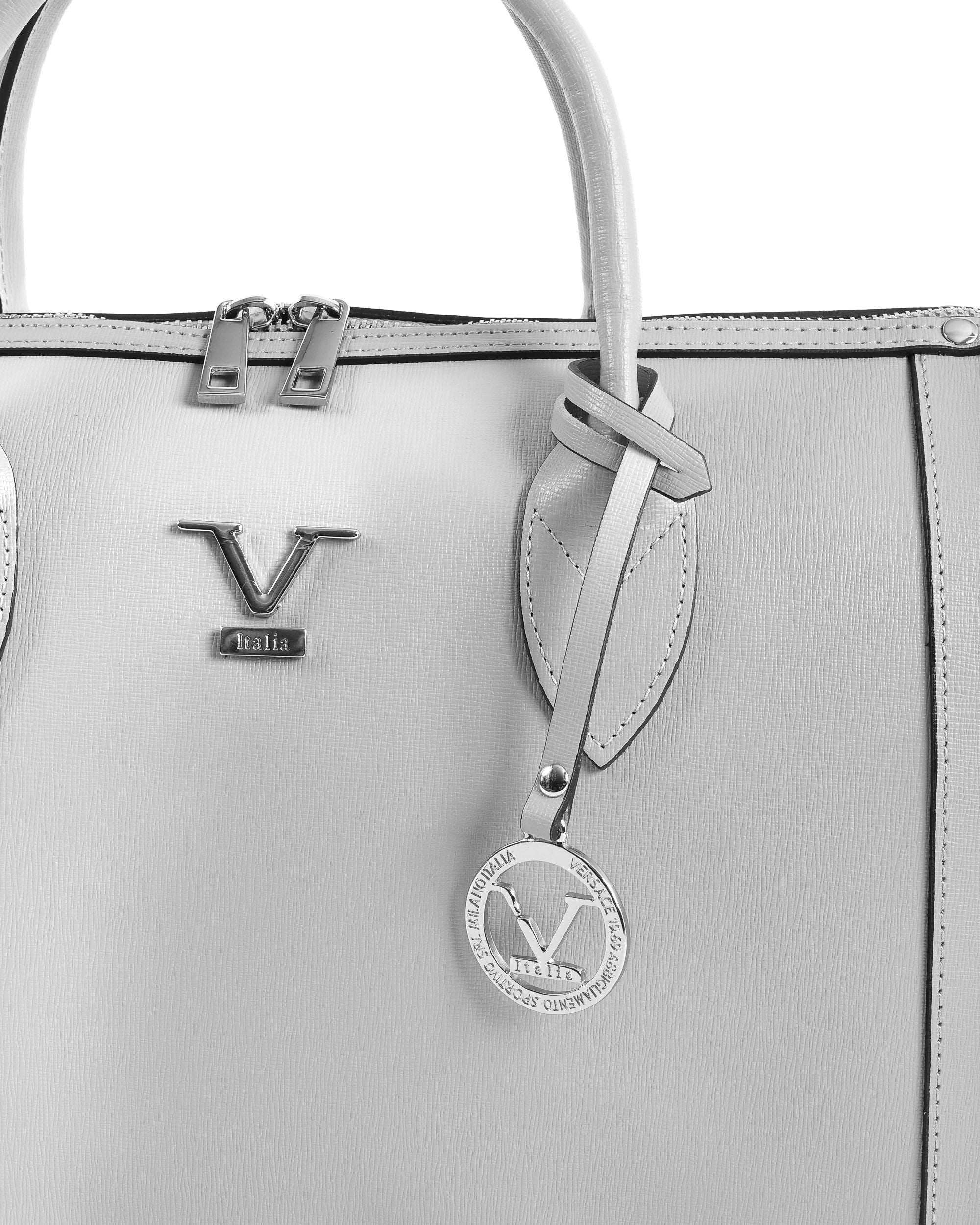 V Italia Womens Handbag Grey V014-S SAFFIANO GRIGIO