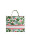 Dee Palm Tote - White/Green