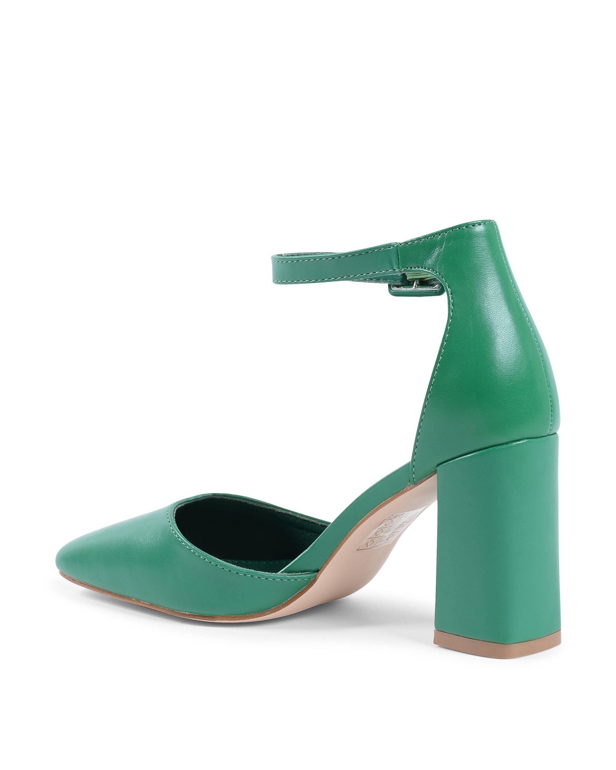 19V69 Italia Womens Ankle Strap Pump Green HLL0127 VERDE