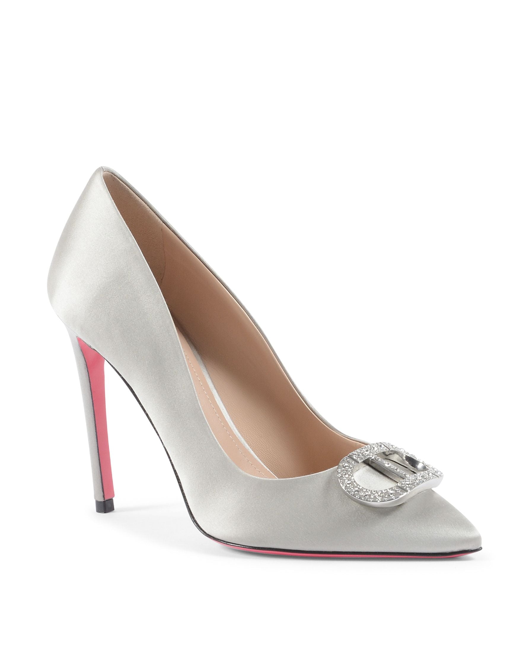 Cindarella Satin Pump - Grey