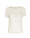 Crown of Edinburgh Cashmere Short Sleeve ART 003 IVORY LETTER J