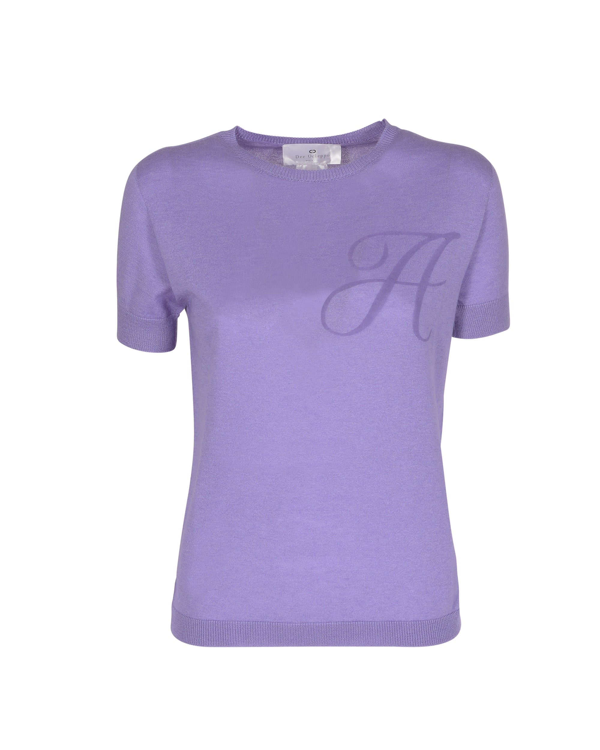 Summer Cashmere Crew Neck -Short Sleeve - Lilac