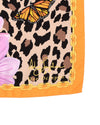 Dee X Ashley Longshore Orange Leopard Silk Scarf