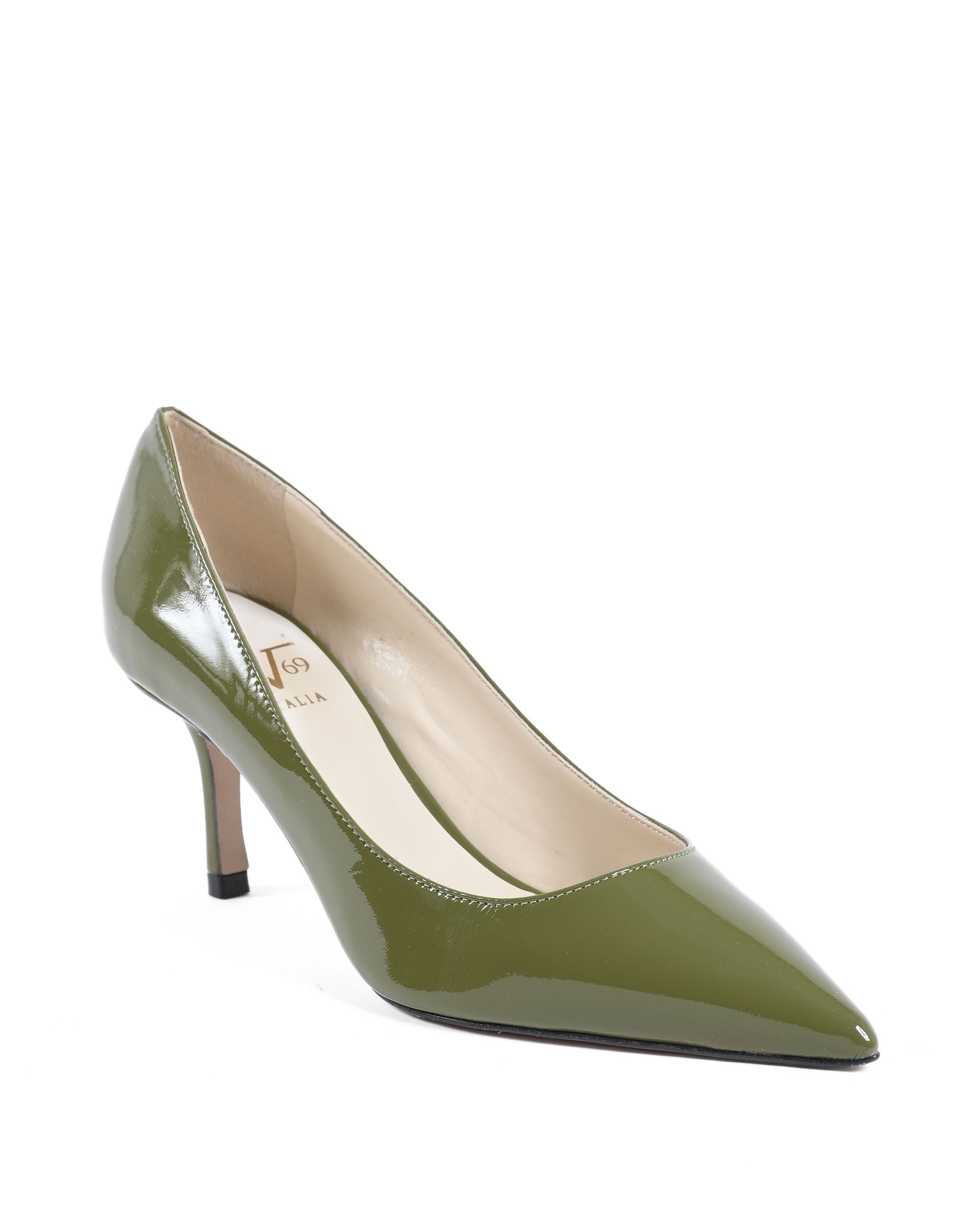 19V69 Italia Womens Pump Dark Green INES65 GREEN PATENT