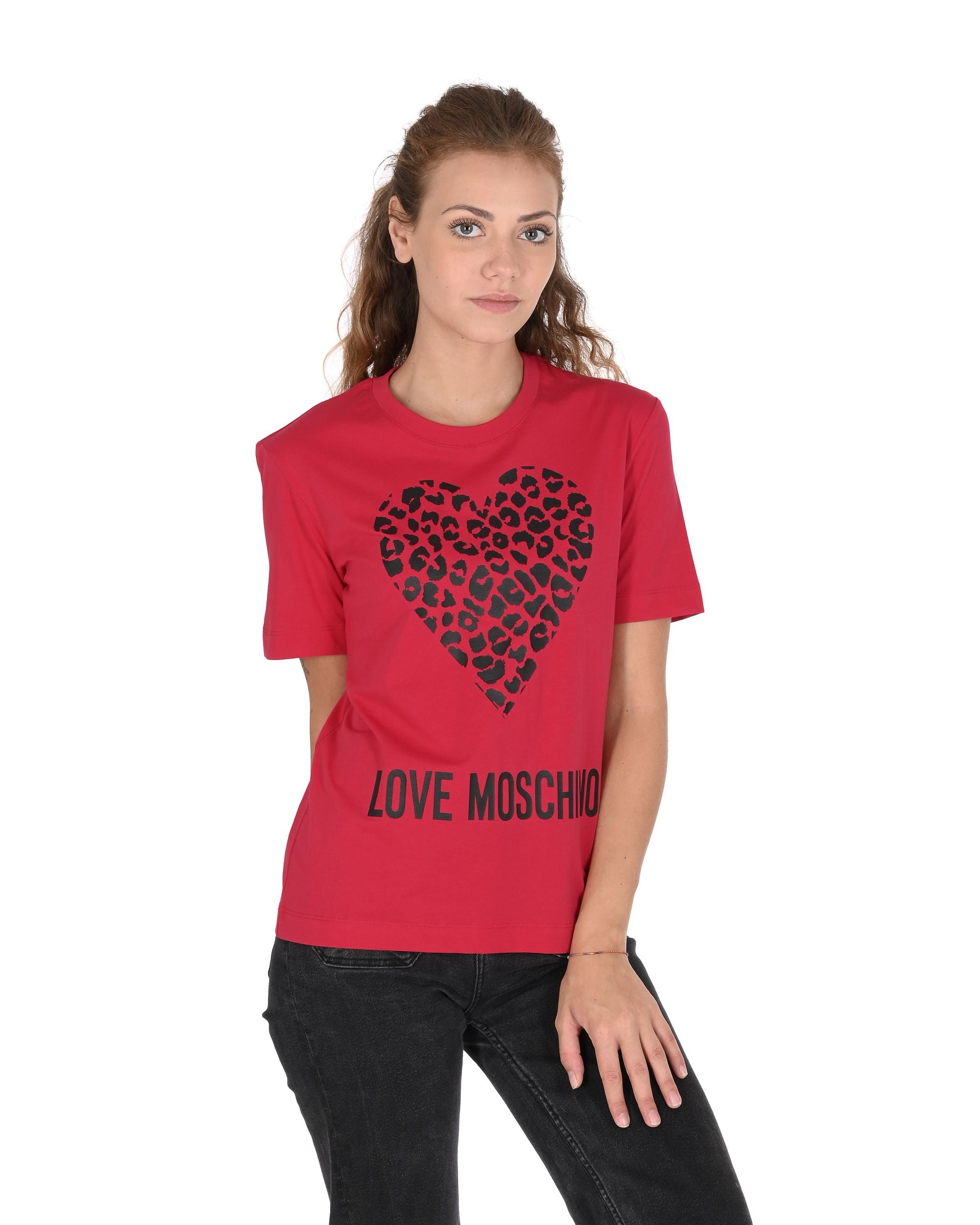 Love Moschino Womens T-Shirt W 4 H06 27 M 3876 P23 RED