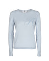 Crown of Edinburgh Cashmere Long Sleeve ART 004 LIGHT BLUE LETTER A