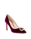 Office Party Velvet Pump Ruby