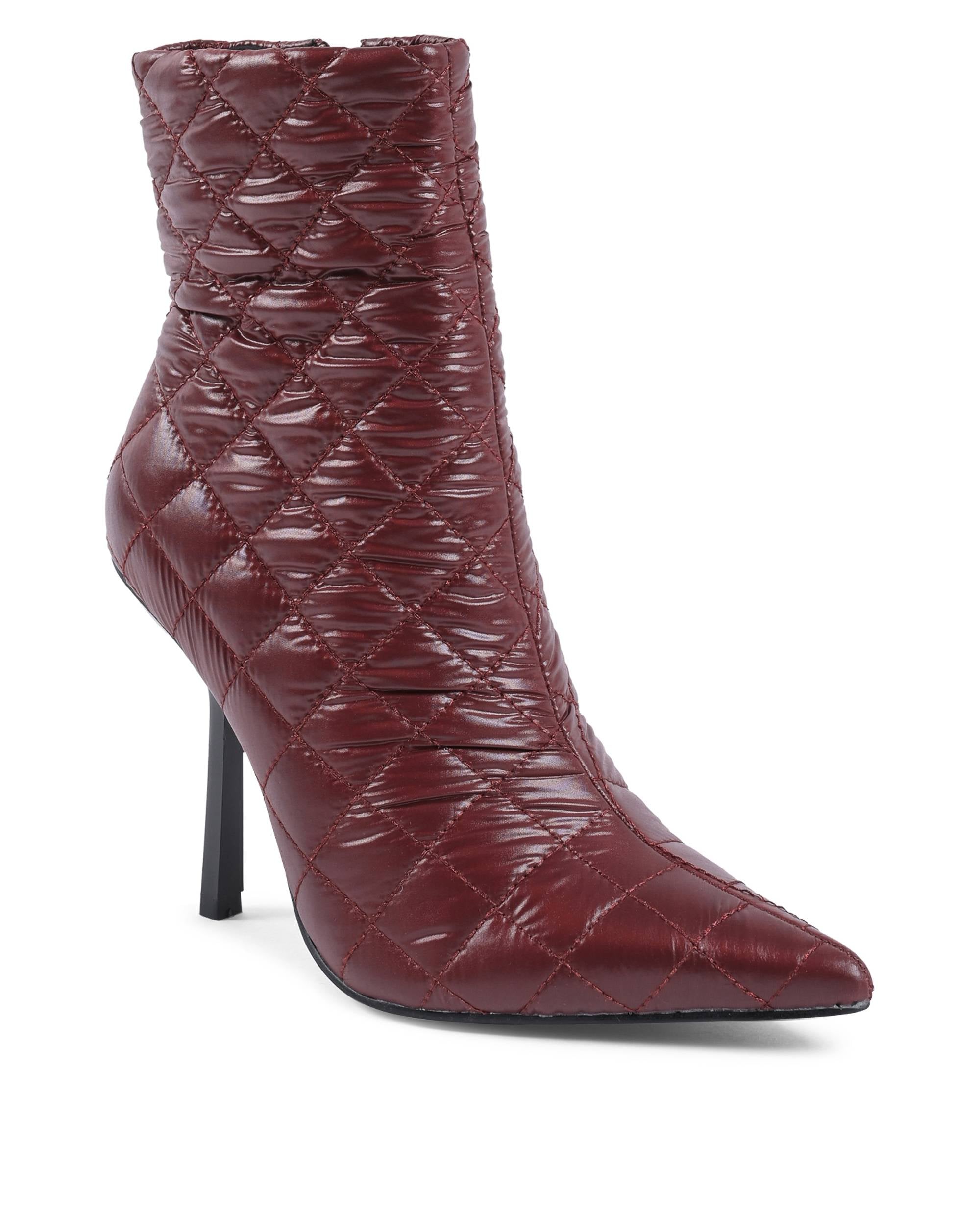 19V69 Italia Womens Ankle Boot Bordeaux HF007 BORDEAUX