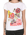 Love Moschino Womens T-Shirt W 4 F30 1M E 2065 A00 OPTICAL WHITE