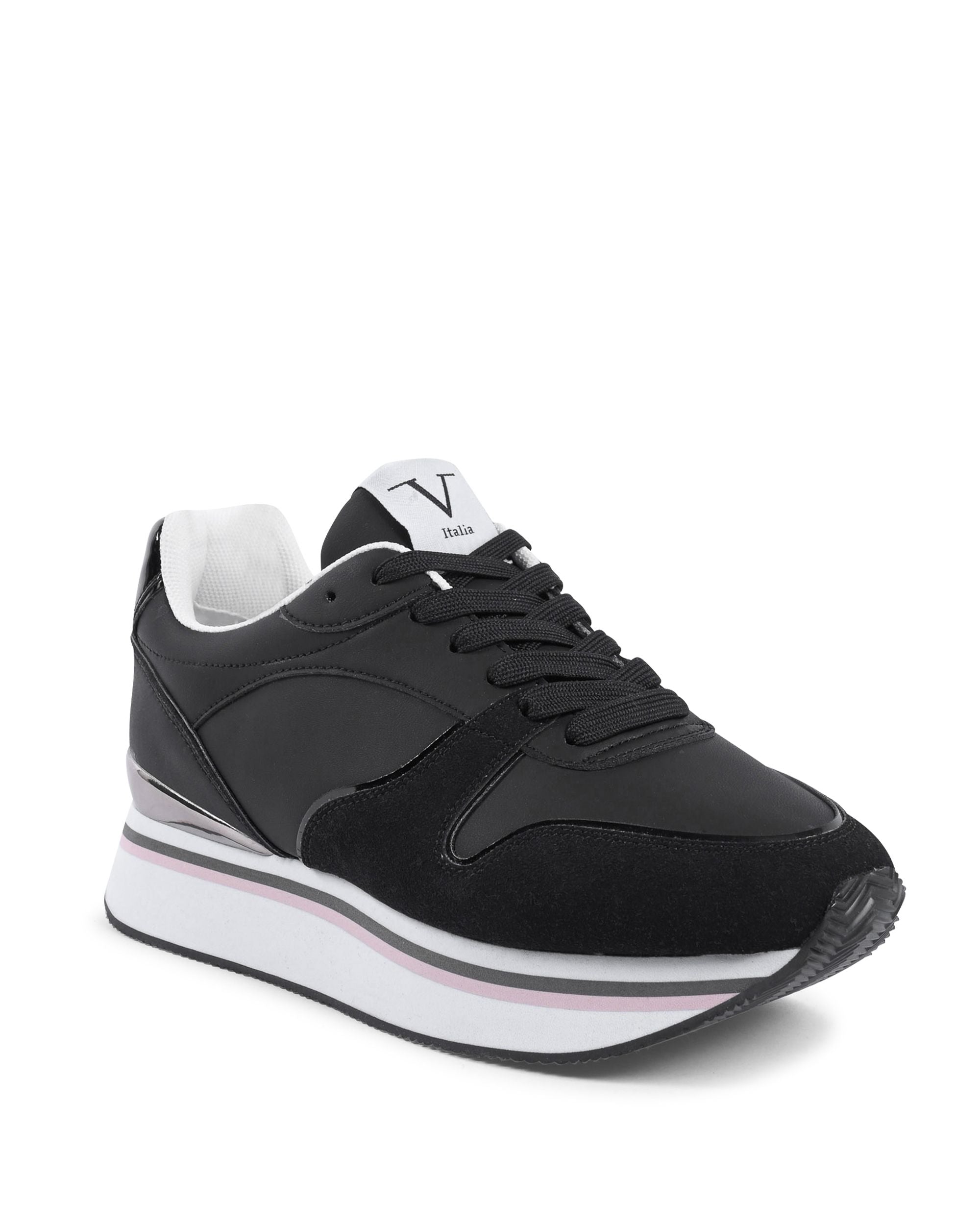 V Italia Womens Sneaker Black SNK 003 W BLACK