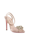 Satin Bow Sandal - Blush