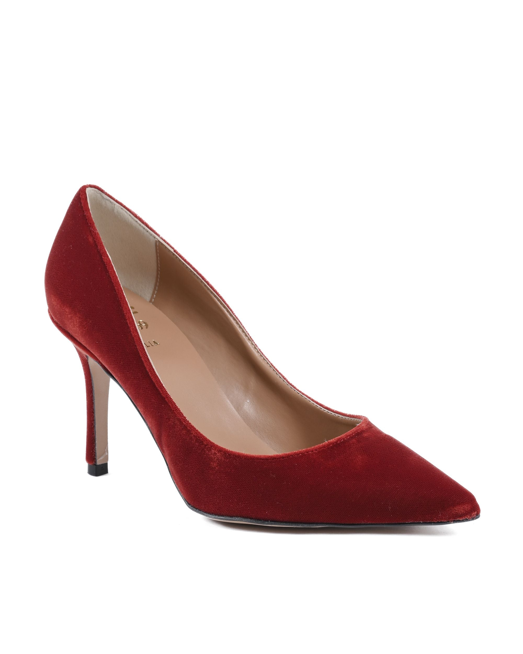 19V69 Italia Womens Pump Red DEC85 VELLUTO GRANATA