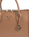 V Italia Womens Handbag Tan V014-G SAFFIANO CUOIO CHIARO