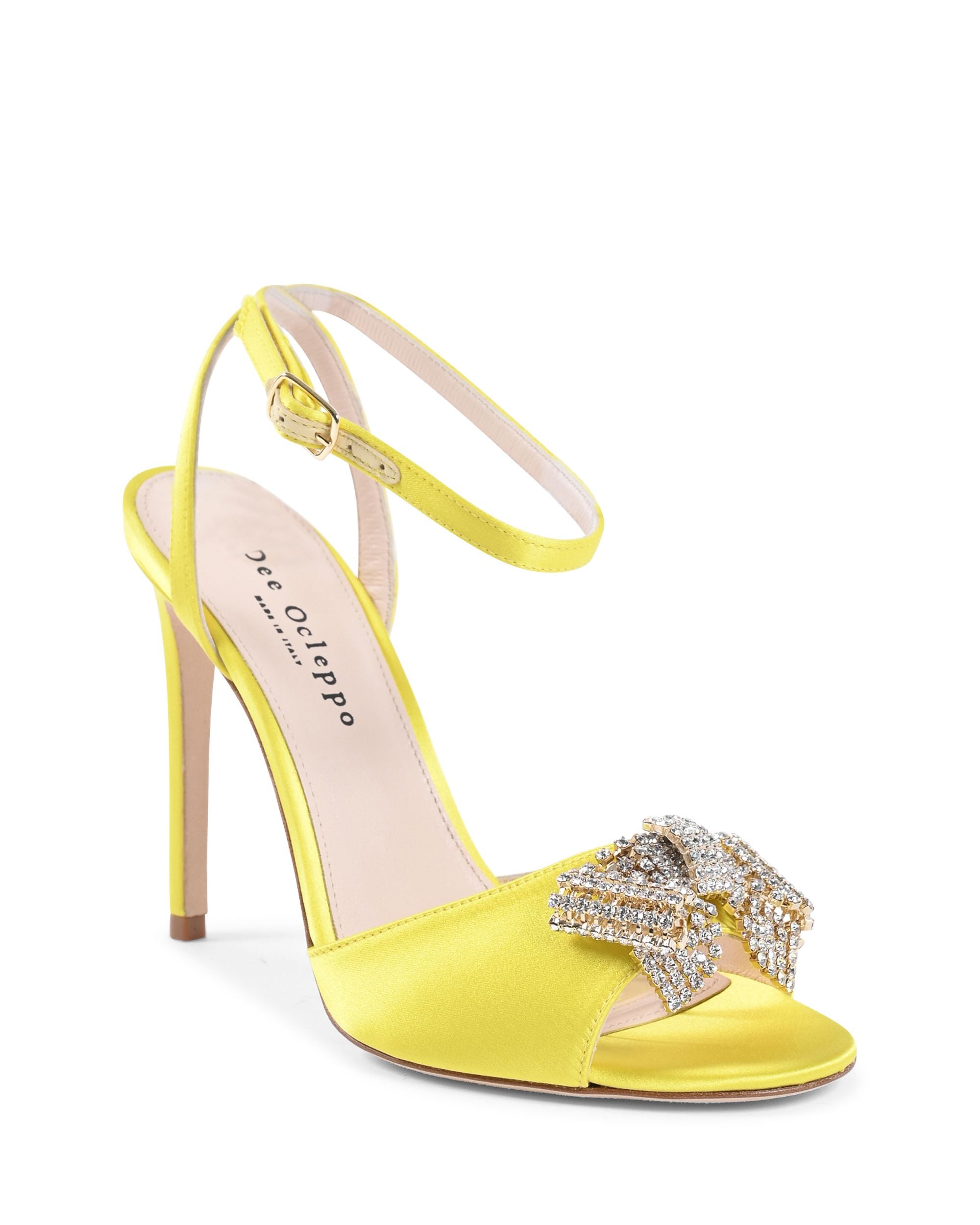 Satin Bow Sandal - Yellow