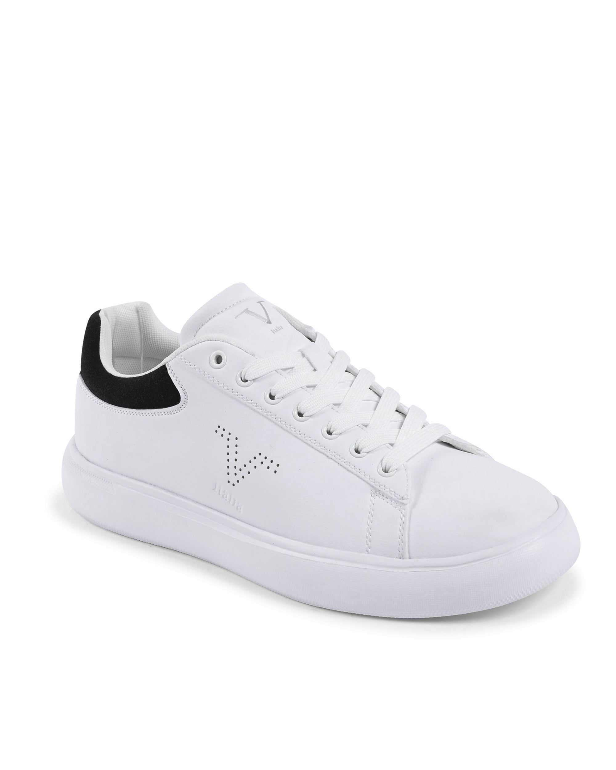 V Italia Mens Sneaker Multicolor SNK 004 M WHITE BLACK